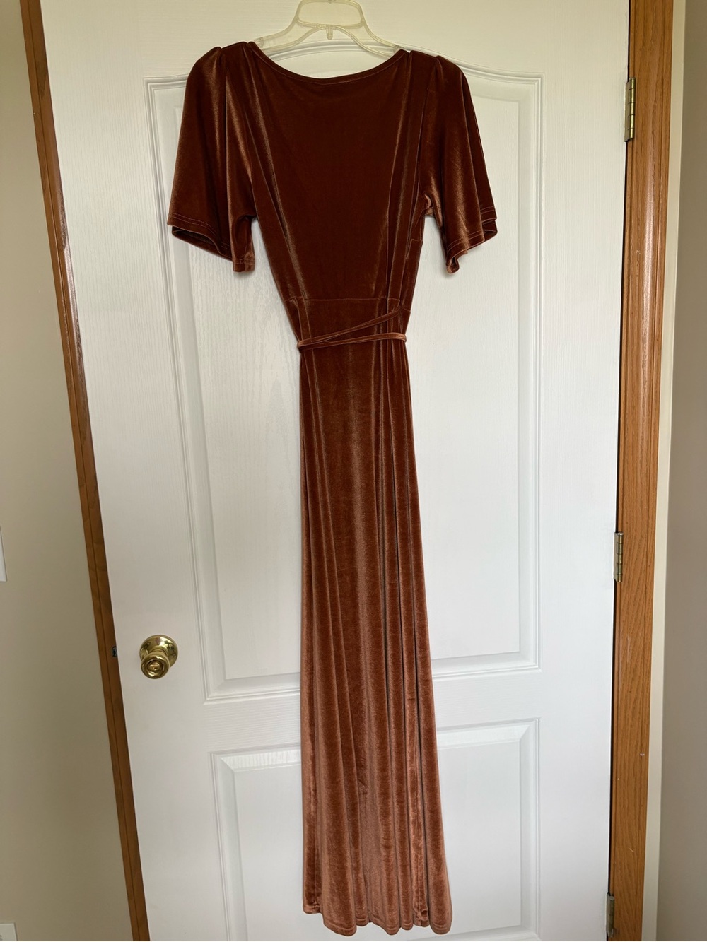 Baltic Born Brown Velvet Wrap Maxi Dress - Picture 2 of 5